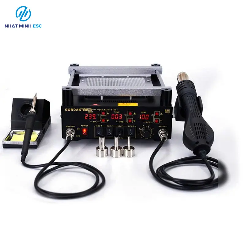 Trạm hàn khò GORDAK 863 đa năng có hấp chíp chính hãng