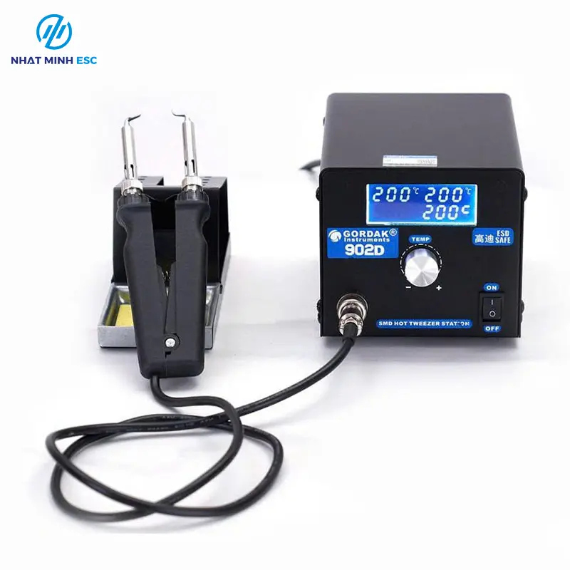 Trạm hàn GORDAK 902D điện tử chính hãng dùng nhíp hàn hiển thị LCD